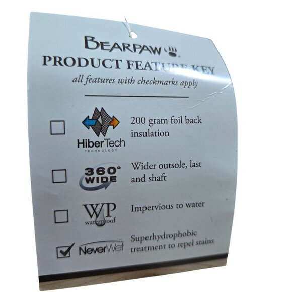 Bearpaw NWT Obsidian Heeled Boots Natural On Hickory Brown Cow Suede Size 11 - Picture 8 of 11